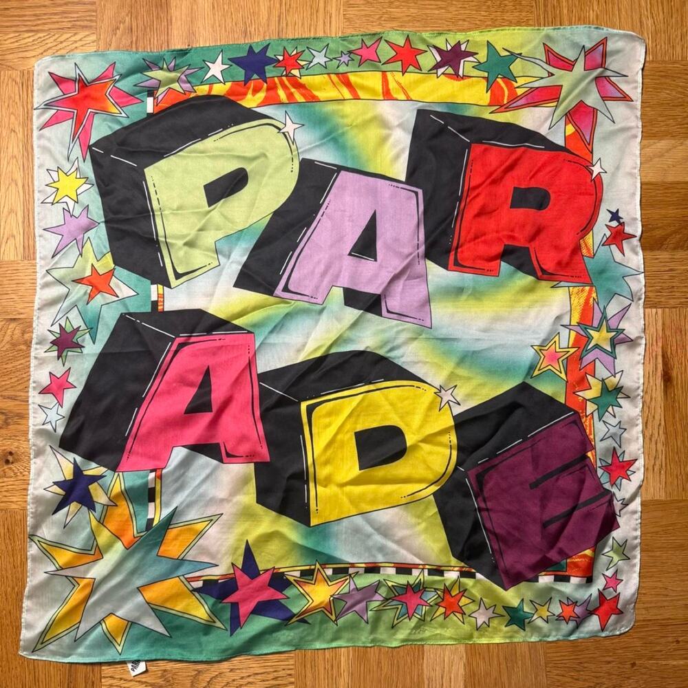 PARADE Colorful Graphic Square Scarf Y2K Pop Art Star Print Bandana